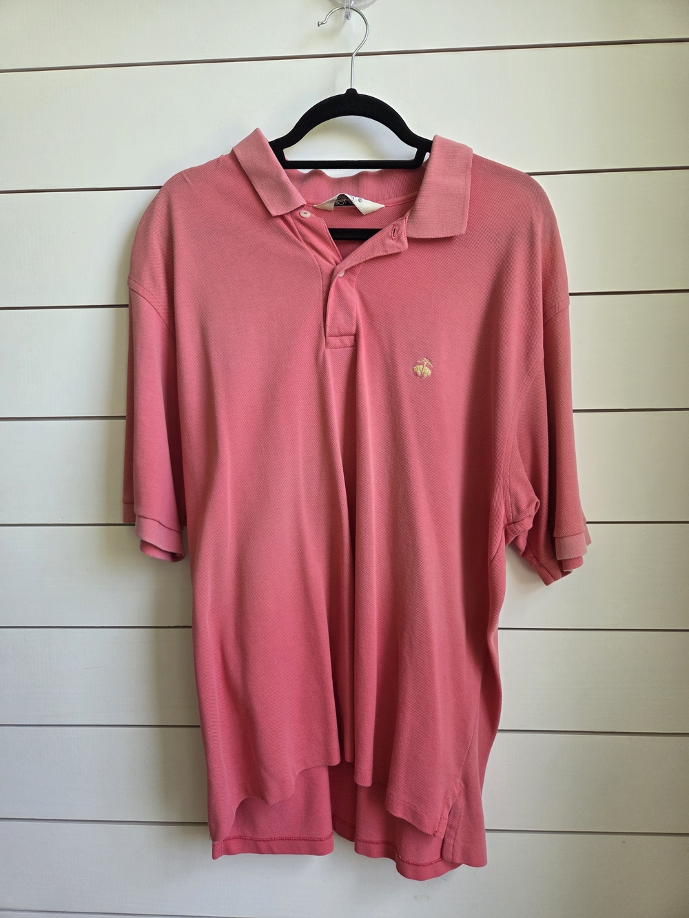 Brooks Brothers Coral Pink Polo Shirt with Embroidered Logo